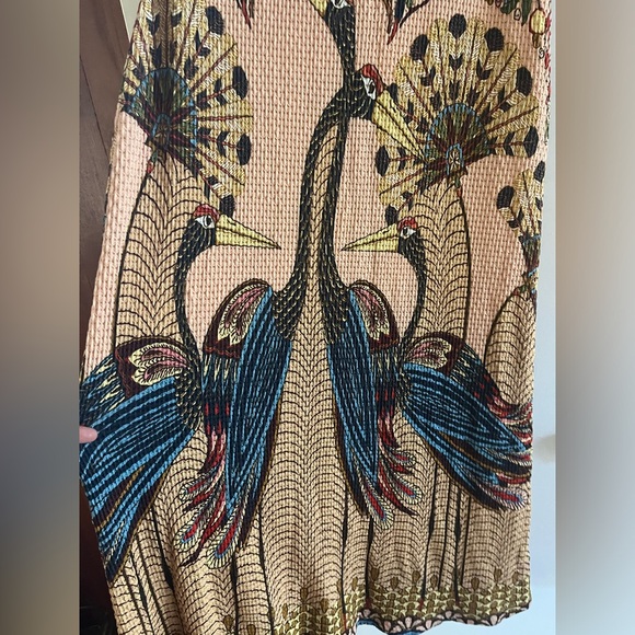 Farm Rio x Anthropologie Mixed Print Peacock Skirt - Picture 5 of 6